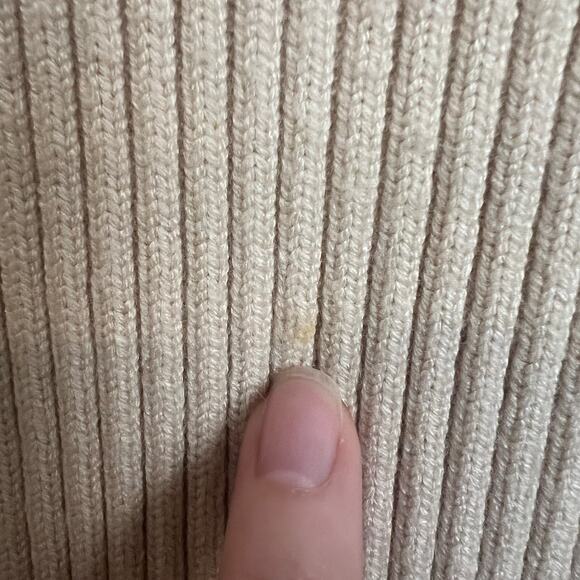 The Linen Duck Faux Fur Cuff Sweater Small Fits XL Ribbed Crewneck Boho Dolman - Picture 6 of 8